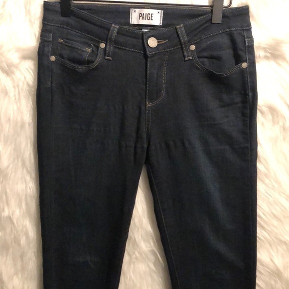Paige Leggy Ultra Skinny in Dark Mona Wash Size 26 - Picture 4 of 8